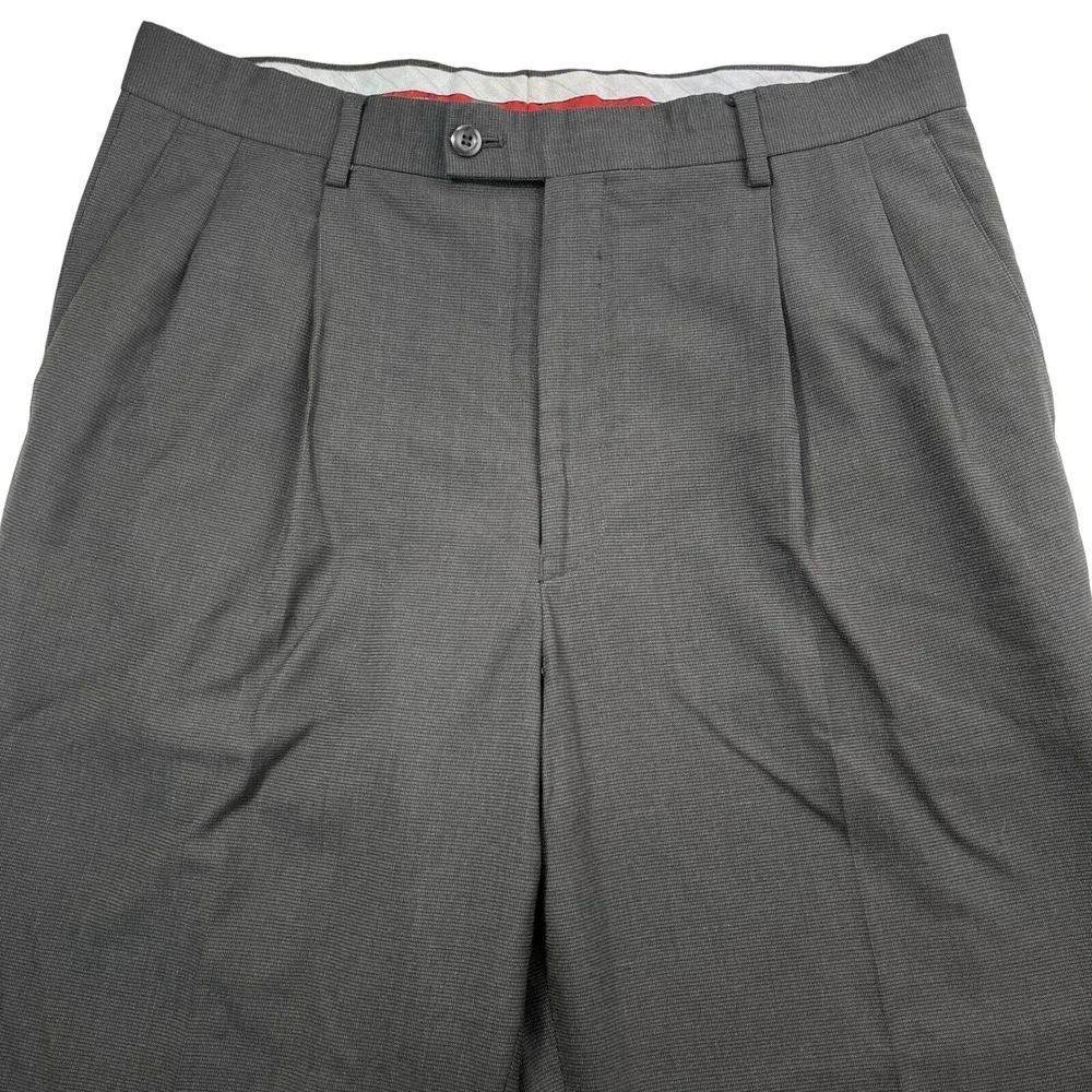 Louis Raphael Mens Grey Dress Slacks Pants, Louis Raphael Mens Business 599